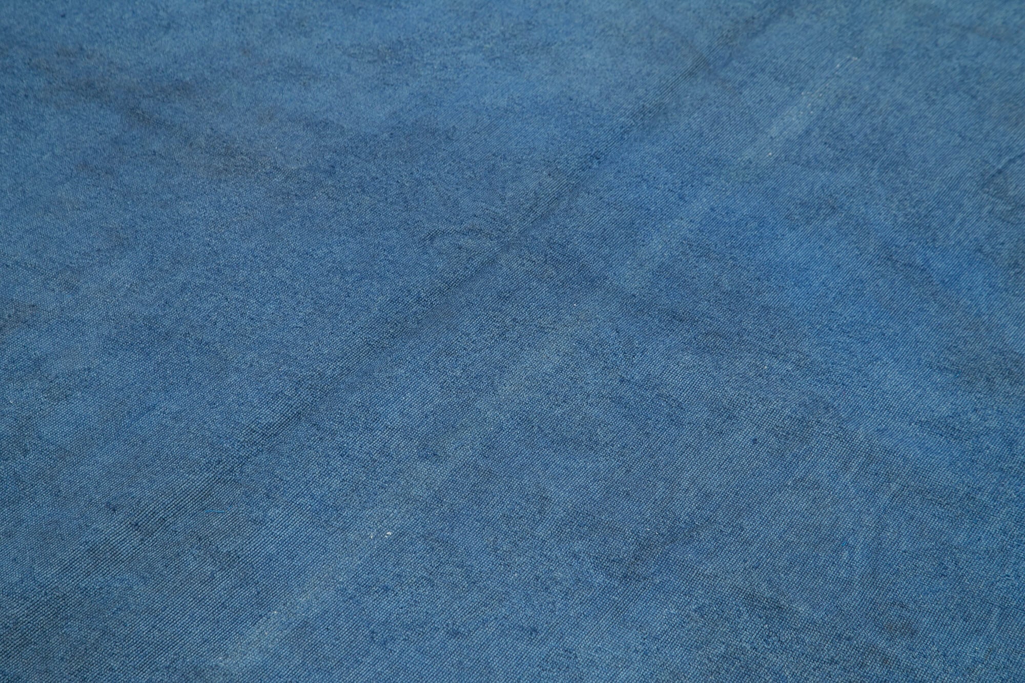 Handmade Wool Area Rug – Blue Floral Cotton Wool Rug 5x8 Vintage Turkish Carpet