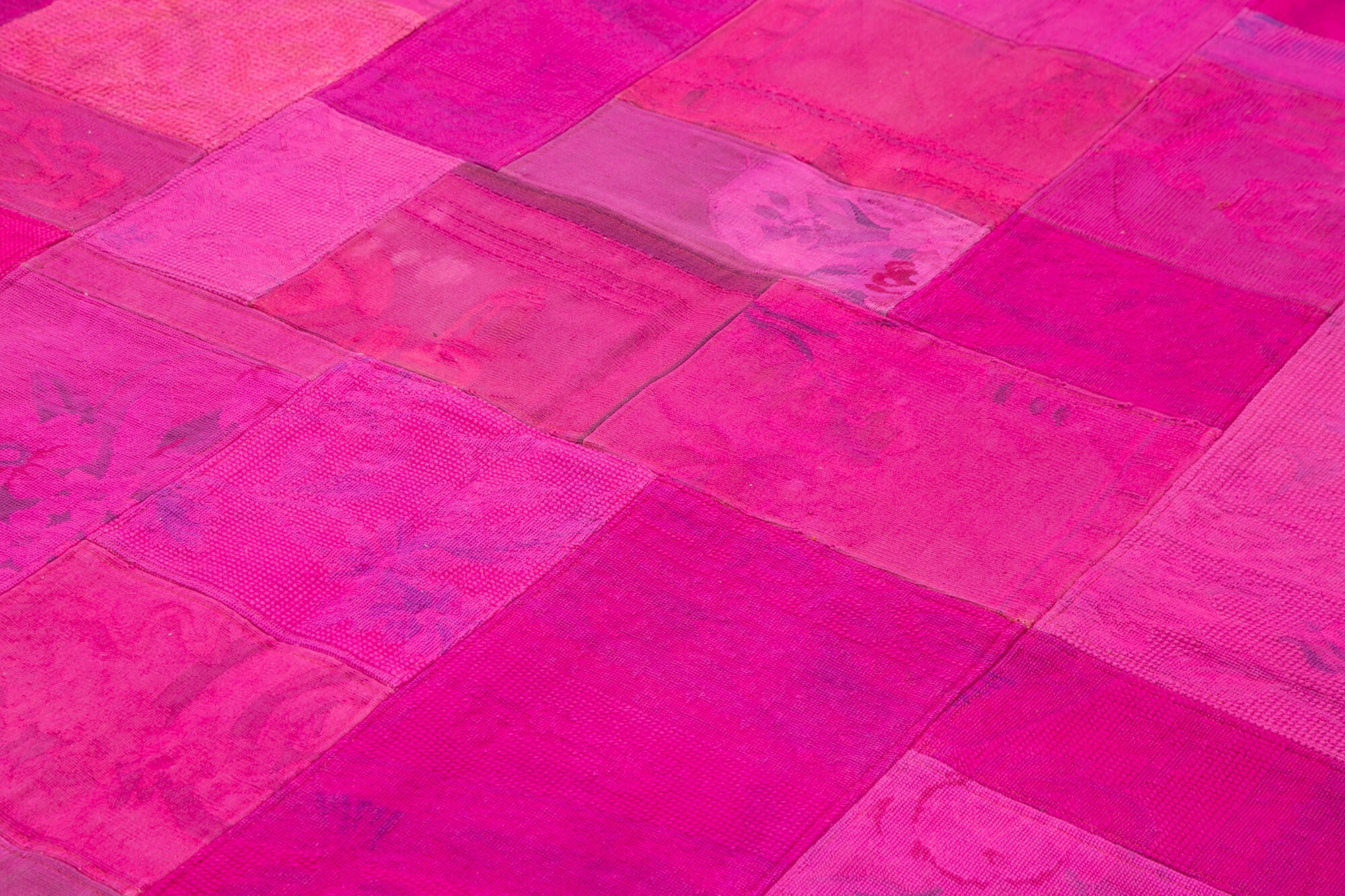 Handmade Floral Area Rug – Pink Floral Carpet, Soft Wool Rug 6'8'' x 9'11''