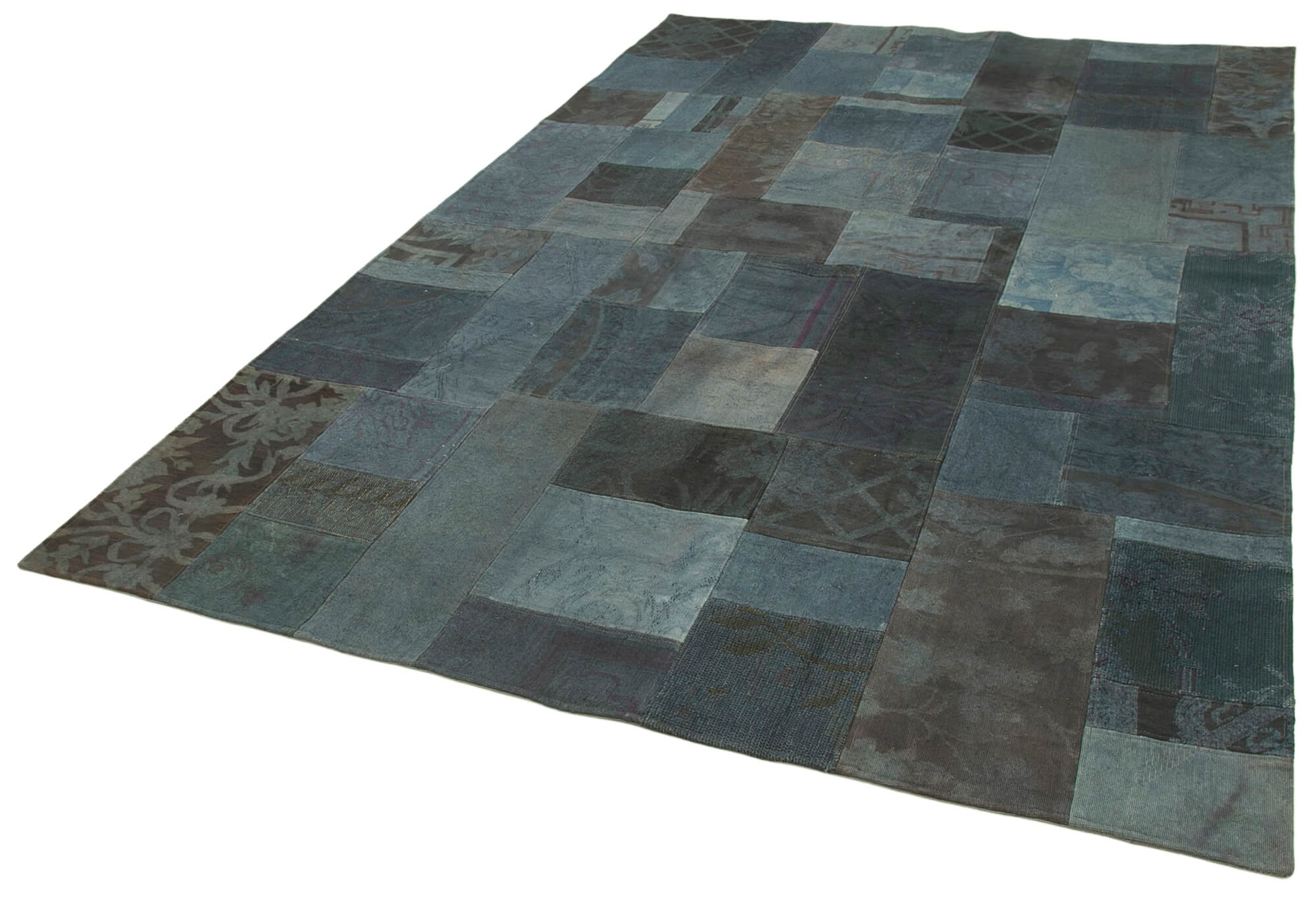 Handmade Wool Area Rug – Grey Floral Cotton Wool Carpet, Turkish Hand Knotted, Durable Woven