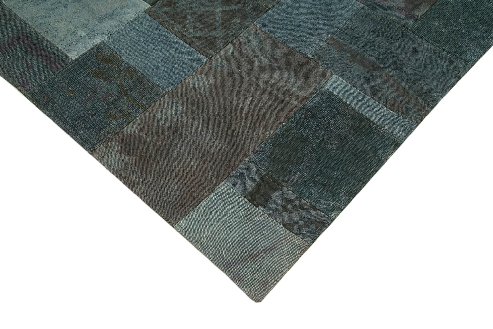 Handmade Wool Area Rug – Grey Floral Cotton Wool Carpet, Turkish Hand Knotted, Durable Woven
