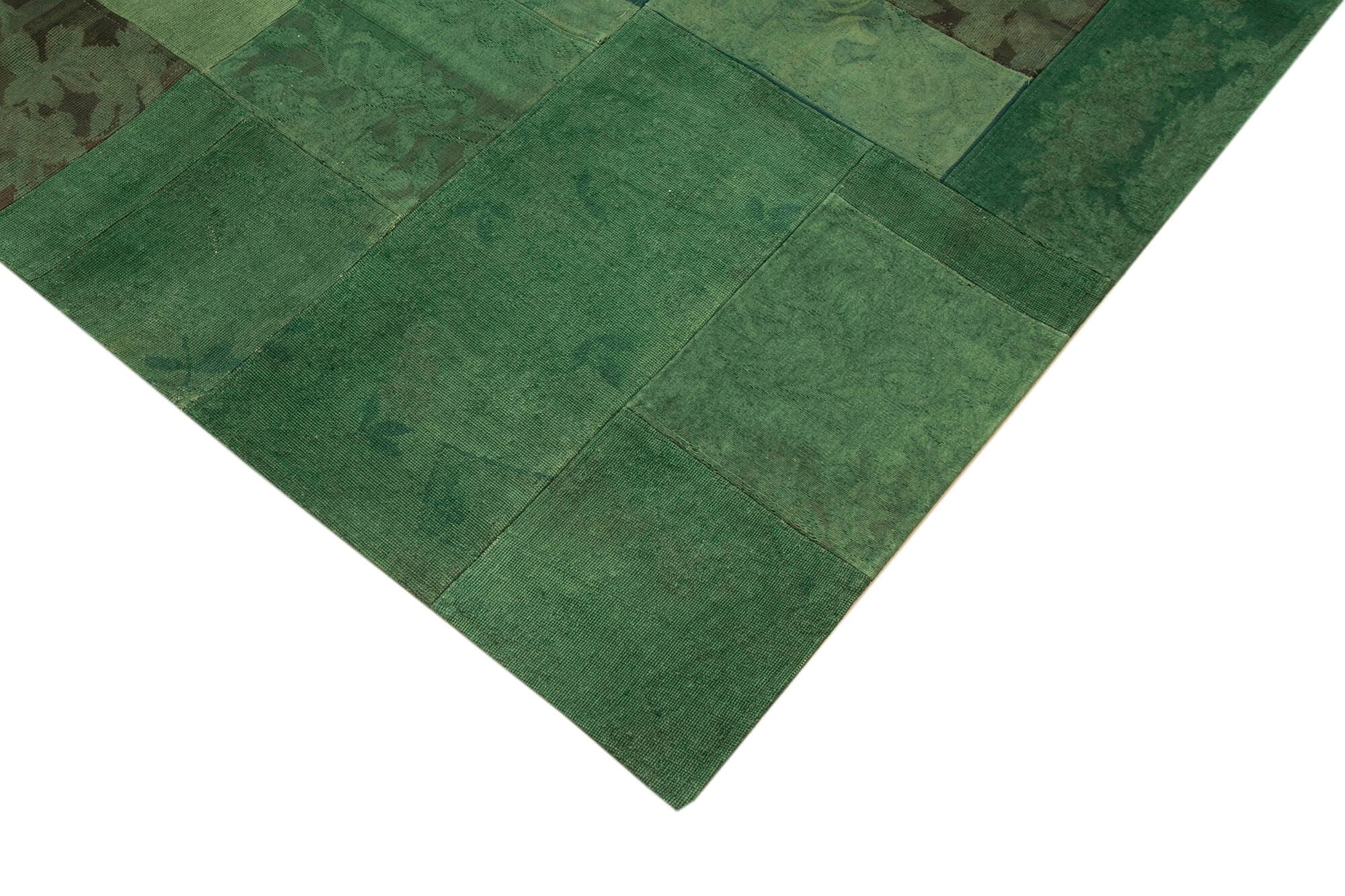 Handmade Wool Area Rug – Green Floral Pattern Carpet | Hand Knotted 6x9 Rug