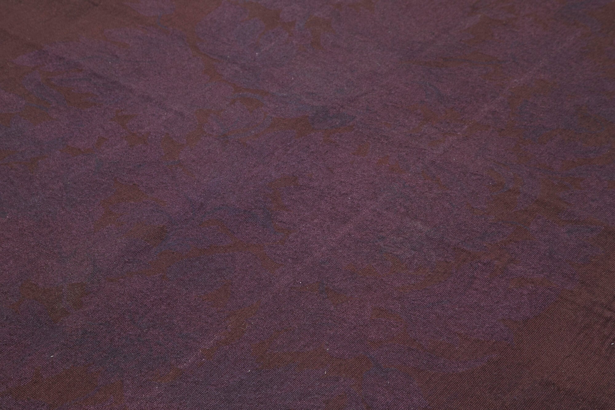 Handmade Wool Area Rug | Purple Floral Carpet – Vintage Hand Woven Carpet 7'2''x8'8''