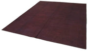 Handmade Wool Area Rug - Brown Floral Vintage Cotton Wool Rug 7'4''x8'6''