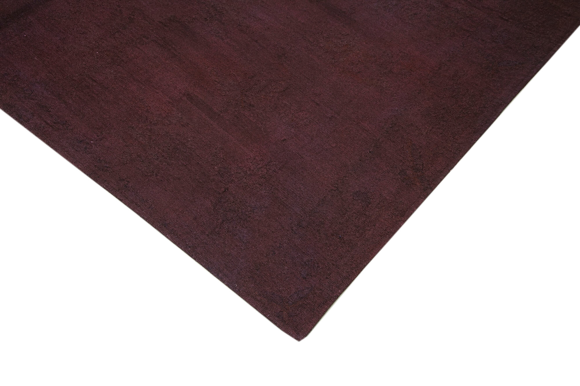 Handmade Wool Area Rug - Brown Floral Vintage Cotton Wool Rug 7'4''x8'6''