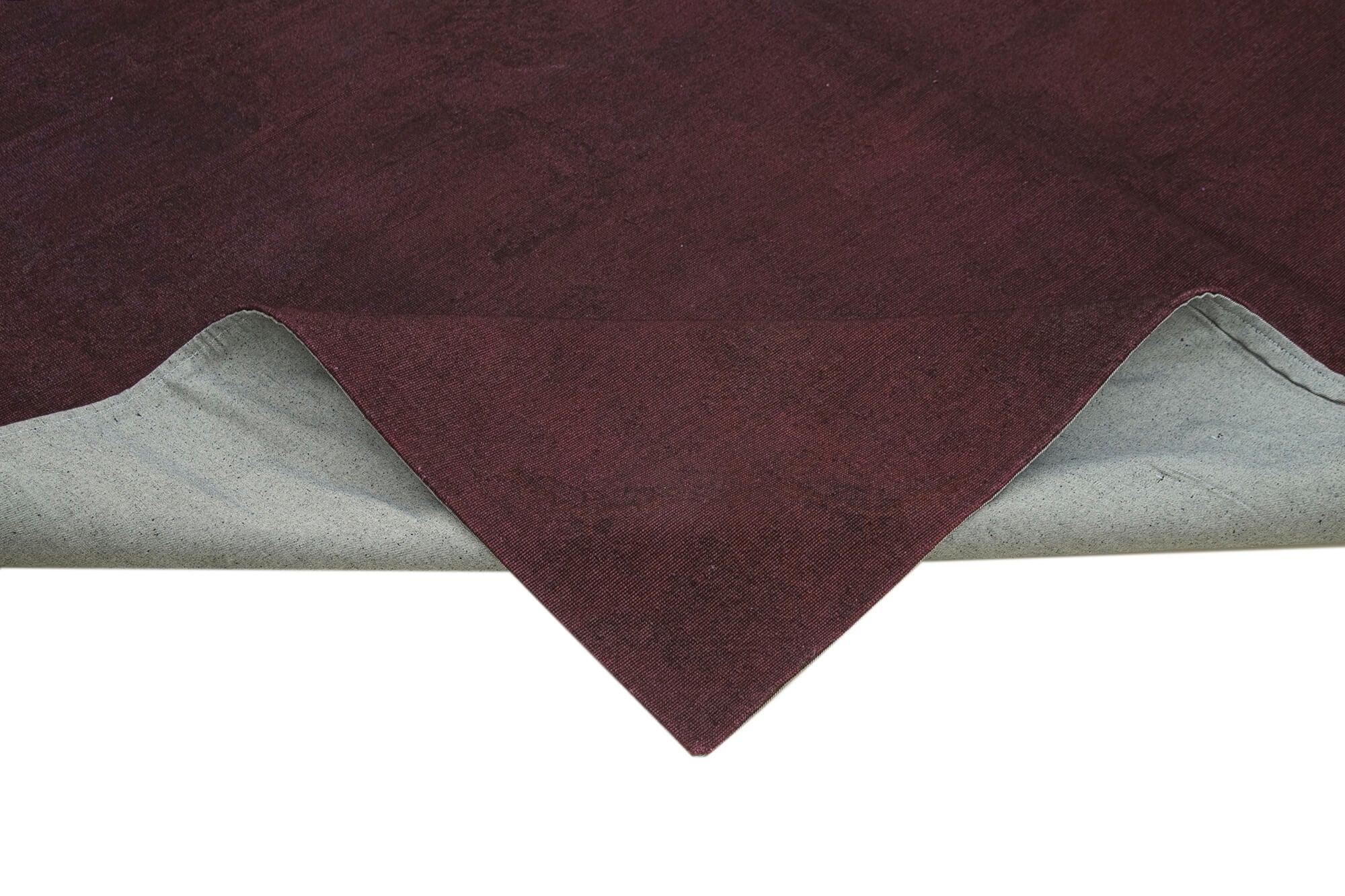 Handmade Wool Area Rug - Brown Floral Vintage Cotton Wool Rug 7'4''x8'6''