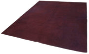 Handmade Wool Area Rug – Vintage Brown Floral Carpet With Soft Wool Texture 7'4''x8'9''