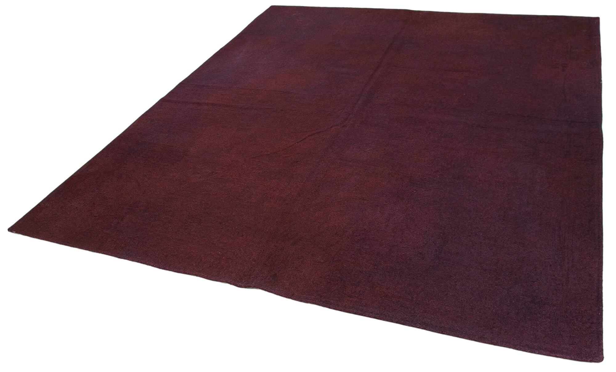 Handmade Wool Area Rug – Vintage Brown Floral Carpet With Soft Wool Texture 7'4''x8'9''