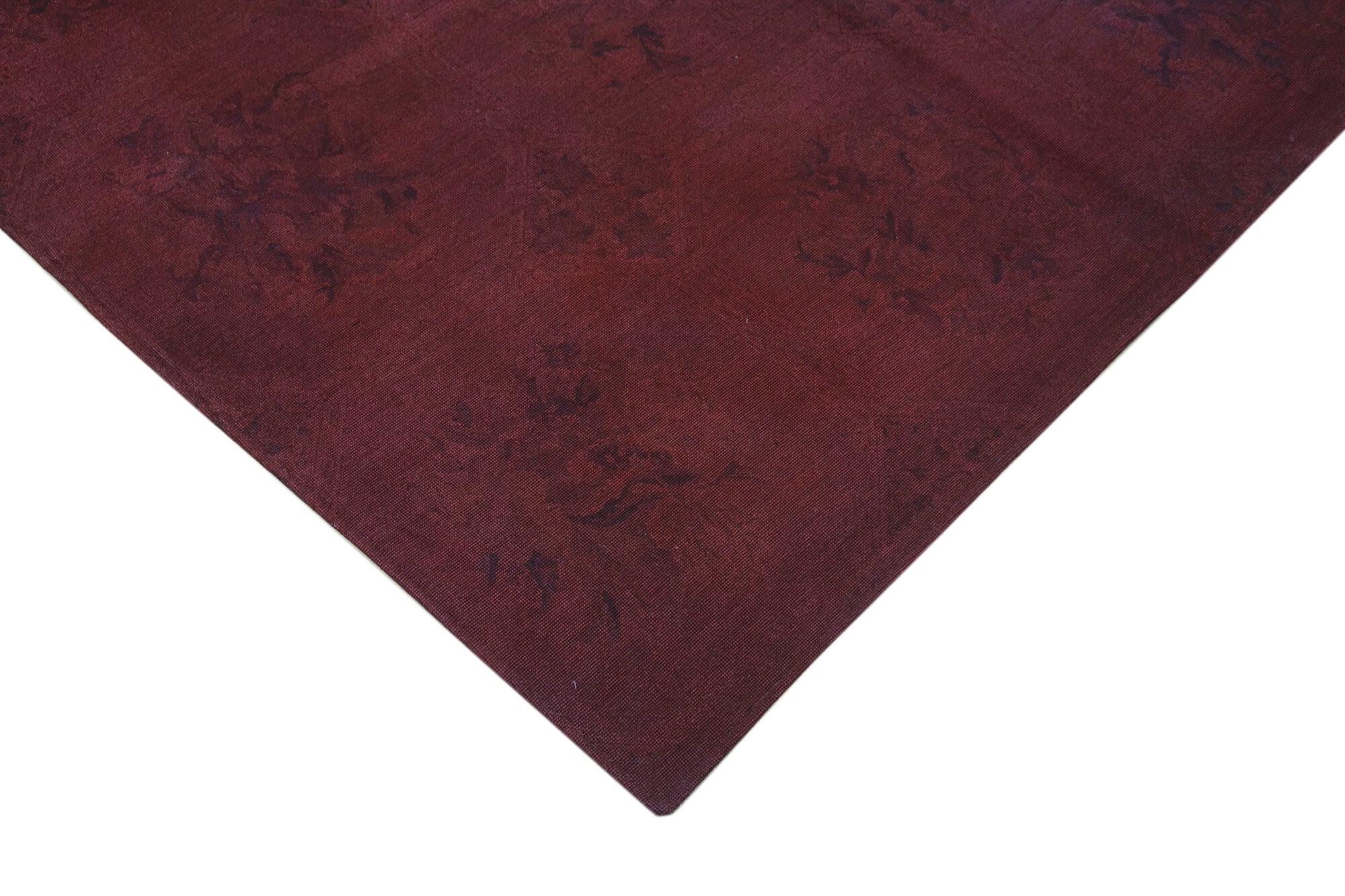 Handmade Wool Area Rug – Vintage Turkish Carpet Brown Floral Rug 7x9