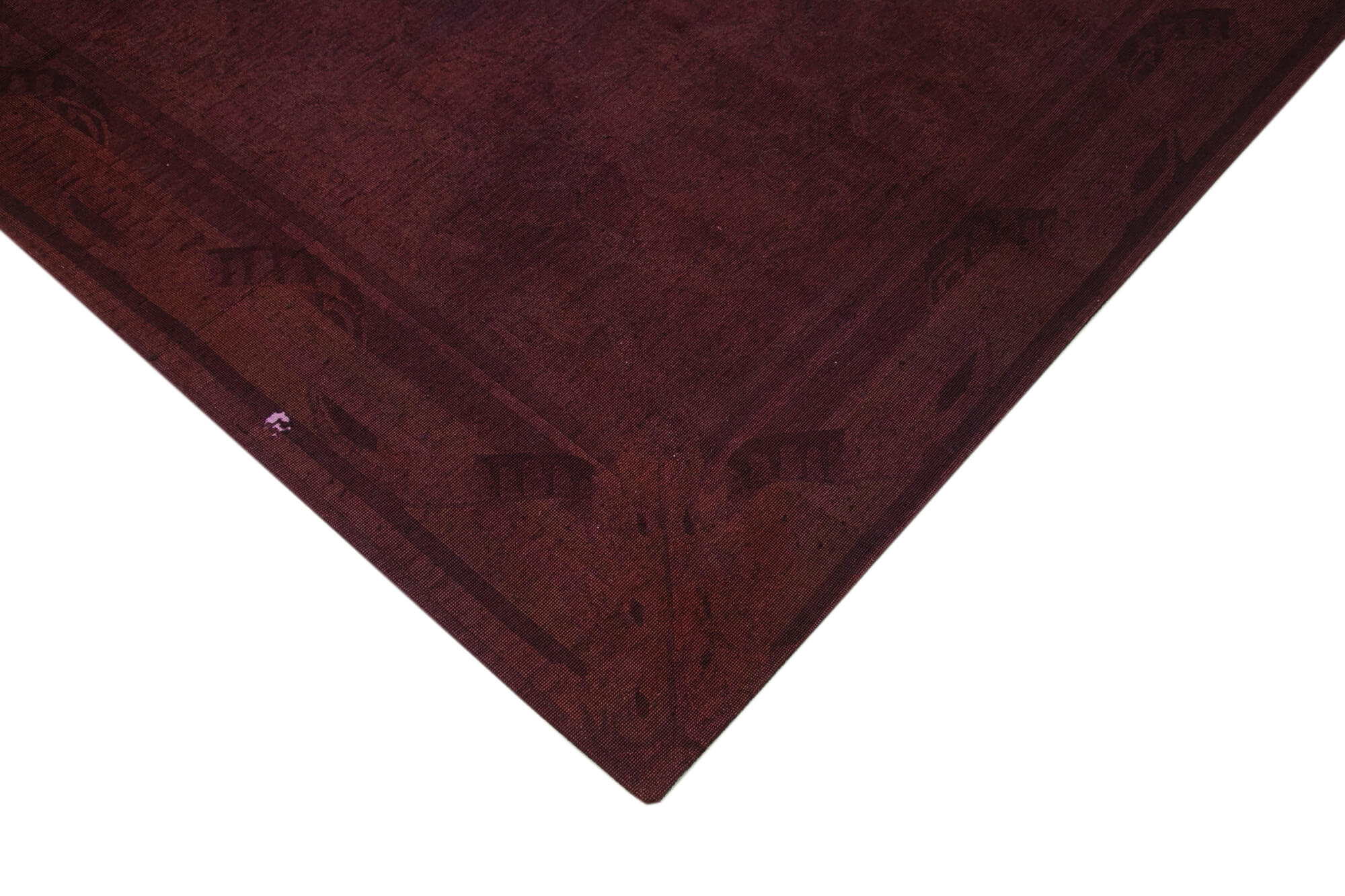 Handmade Wool Area Rug – Brown Floral Turkish Vintage Handwoven Rug 7'1" x 9'1"