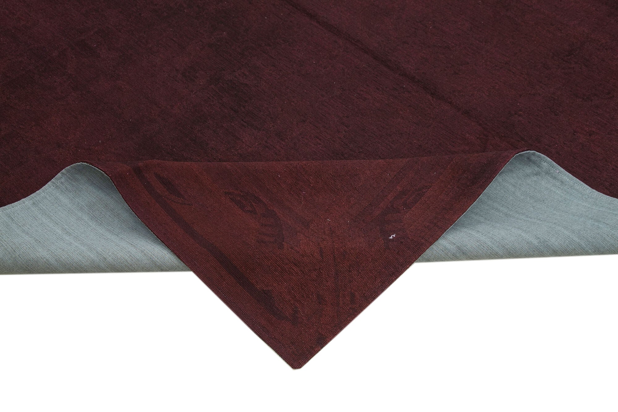 Handmade Wool Area Rug – Brown Floral Turkish Vintage Handwoven Rug 7'1" x 9'1"