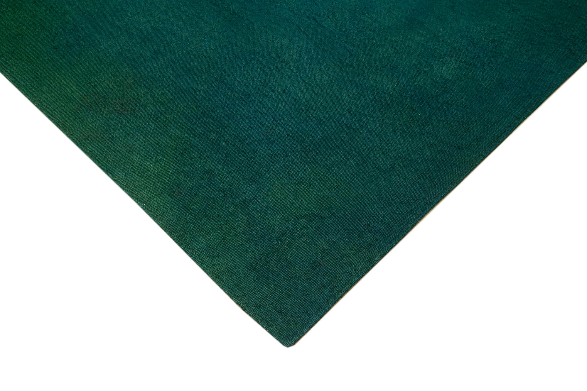 Handmade Wool Area Rug – Green Floral Pattern Carpet, 7'6'' x 8'10'' Durable Cotton Wool Blend