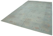 Handmade Wool Area Rug – Grey Floral Cotton Wool Carpet 7'4''x11'11'' | Durable, Hand Woven