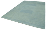 Handmade Wool Area Rug – Blue Floral Rug | Cotton Wool Carpet 8'x11'8''