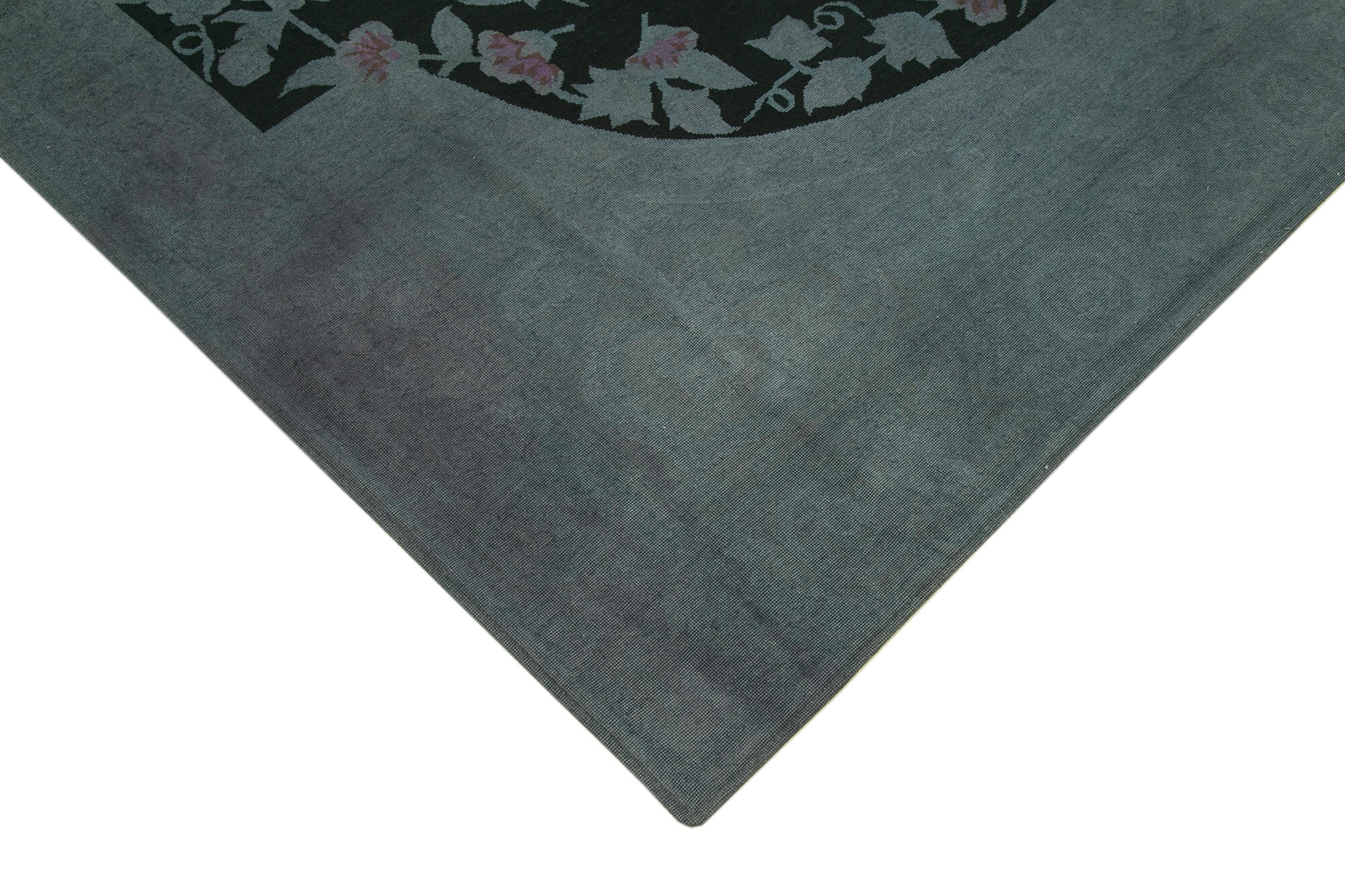 Handmade Wool Area Rug – Grey Floral Cotton Wool Carpet | Turkish Hand Knotted Durable Rug 7'7''x10'8''