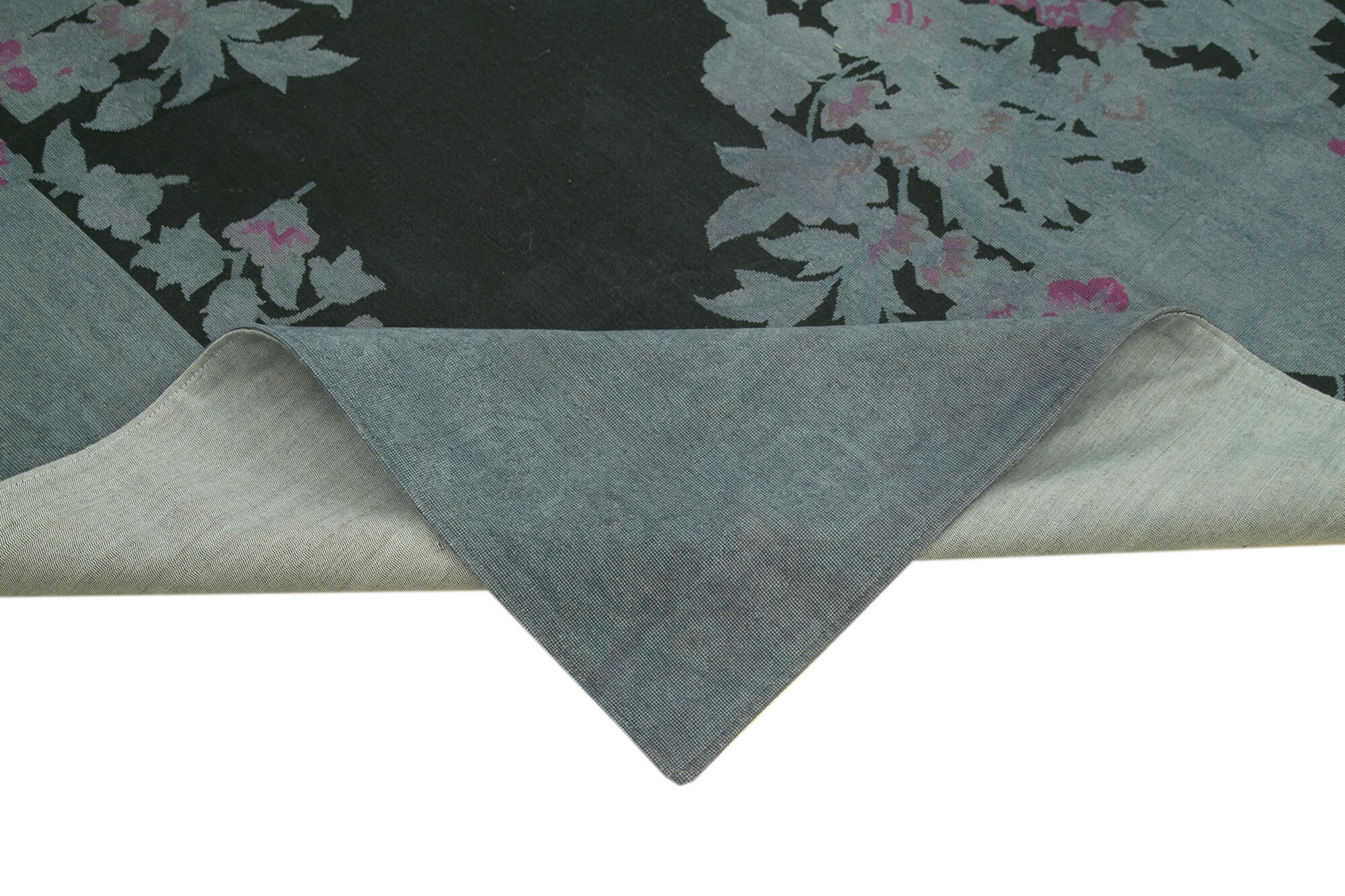 Handmade Wool Area Rug – Grey Floral Cotton Wool Carpet | Turkish Hand Knotted Durable Rug 7'7''x10'8''
