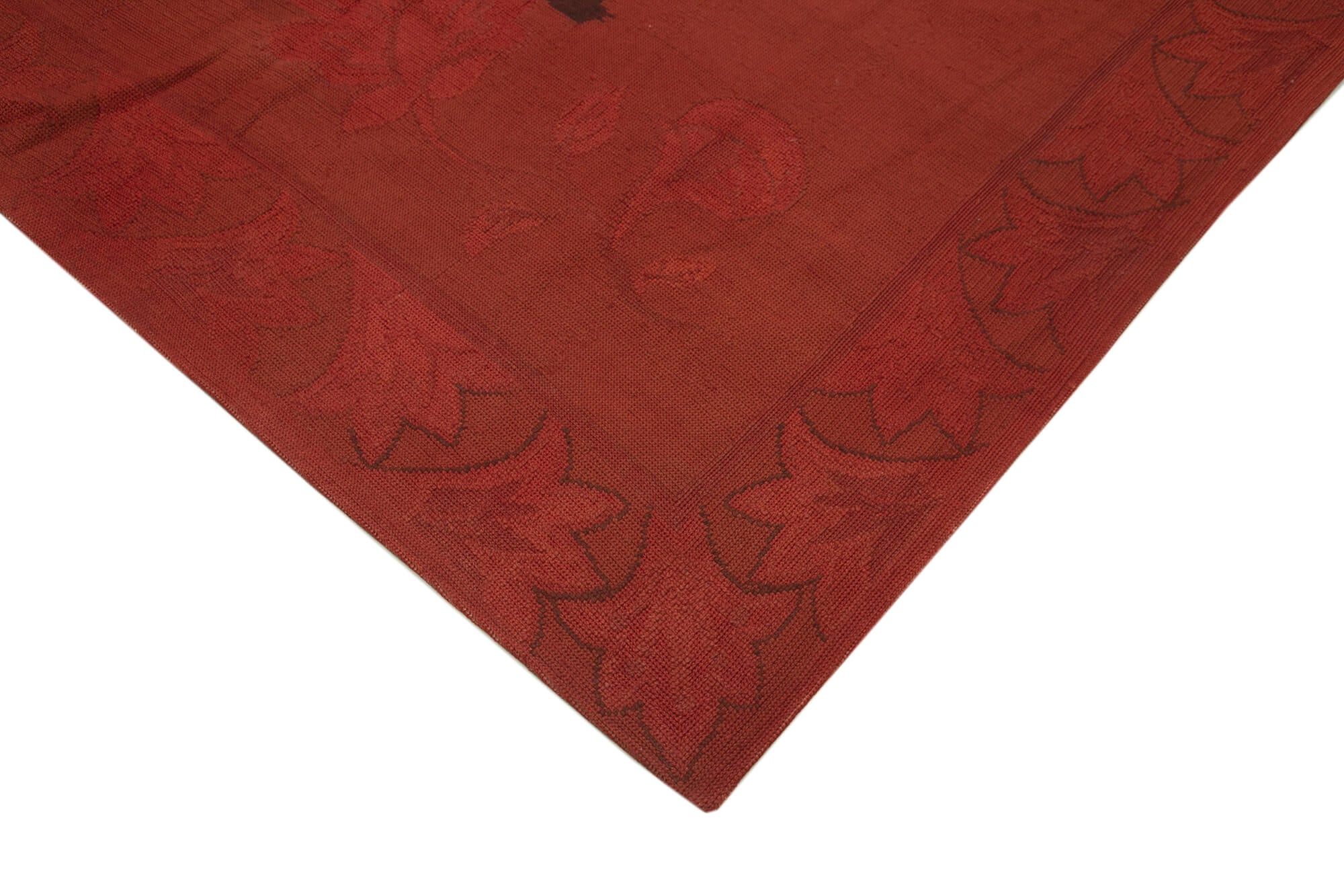 Handmade Wool Area Rug – Red Floral Pattern Rug | Turkish Hand Knotted Cotton Wool