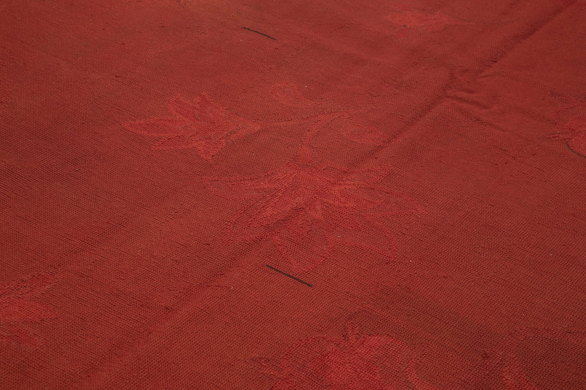 Handmade Wool Area Rug – Red Floral Pattern Rug | Turkish Hand Knotted Cotton Wool