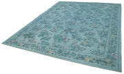 Handmade Wool Area Rug – Blue Floral Rug | Traditional Hand Knotted Carpet 8'4''x11'1''
