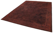 Handmade Wool Area Rug – Brown Floral Rug 8x11 | Turkish Hand Woven Carpet
