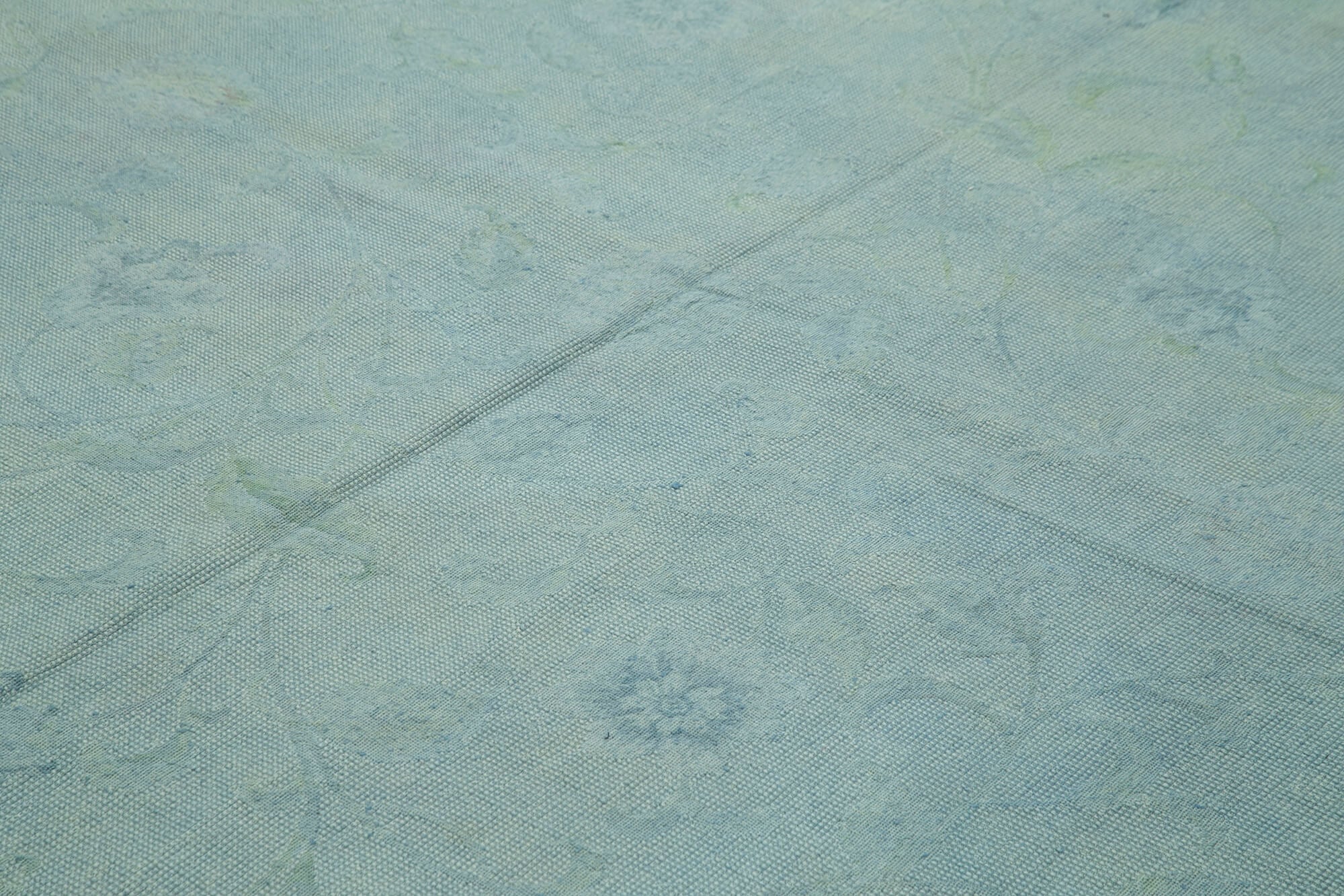 Handmade Wool Area Rug | Vintage Turkish Carpet, Blue Floral Rug, Soft Texture Carpet 8'1''x11'3''