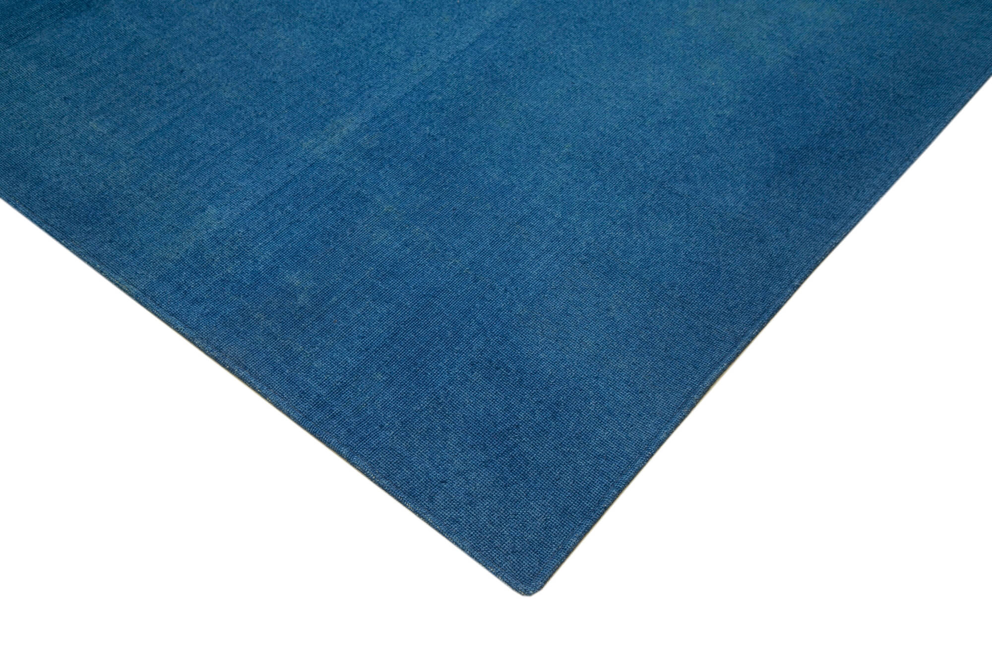Handmade Wool Area Rug | Blue Floral Rug - Cotton Wool Carpet 7'11''x10'11''