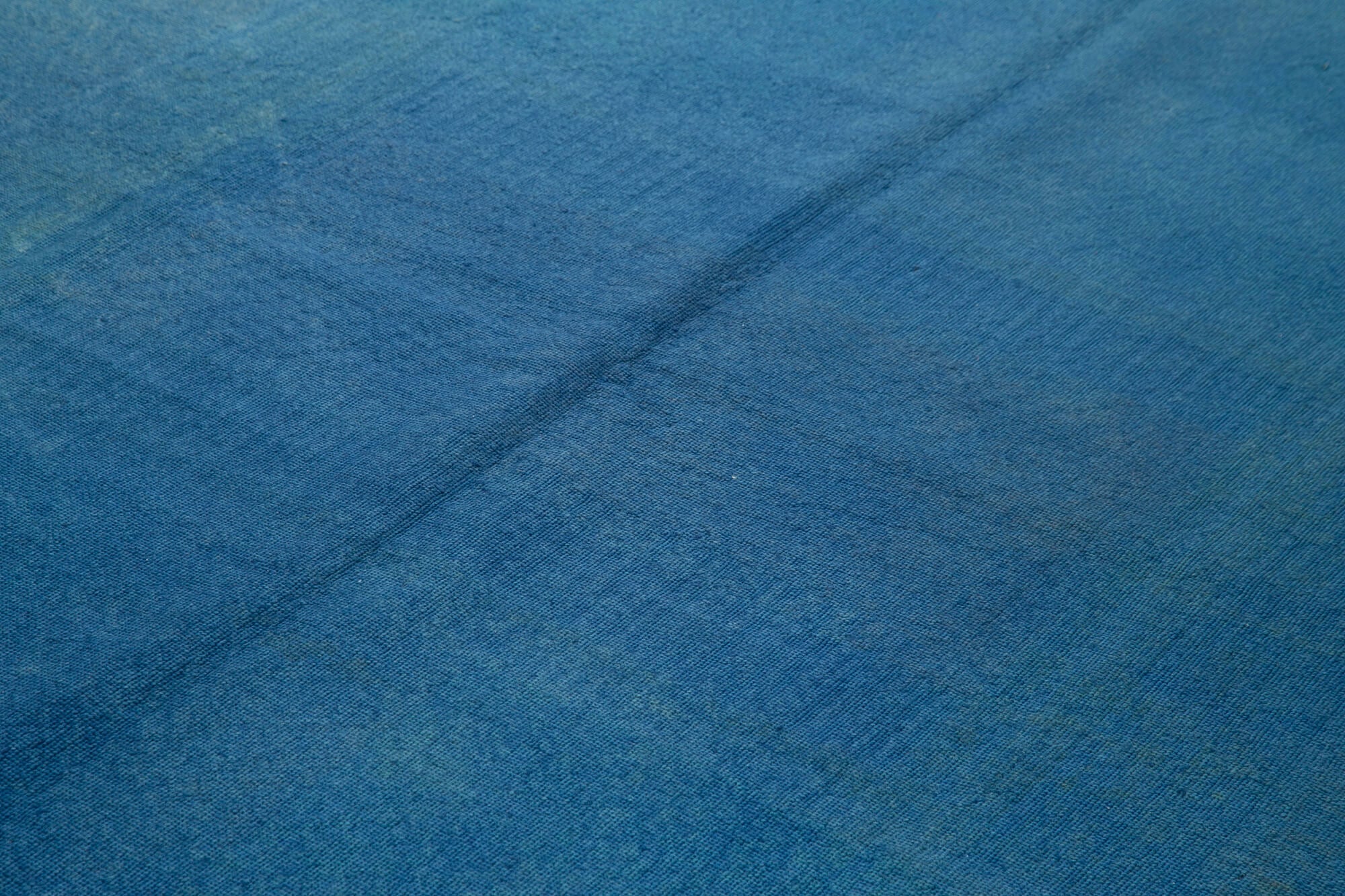 Handmade Wool Area Rug | Blue Floral Rug - Cotton Wool Carpet 7'11''x10'11''