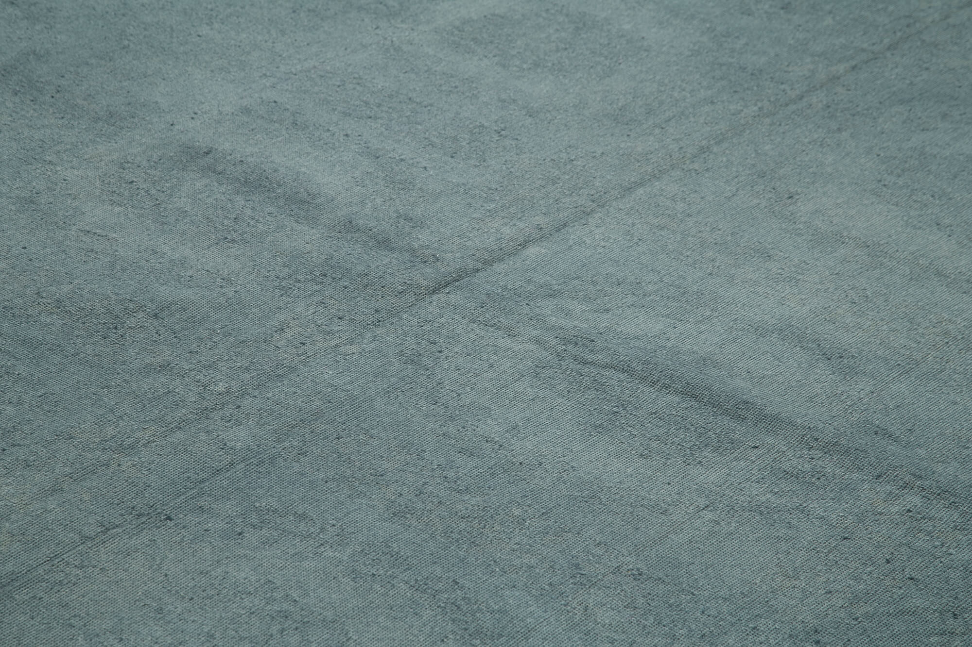 Handmade Area Rug - Grey Floral Cotton Wool Carpet | Vintage Handwoven Turkish Rug