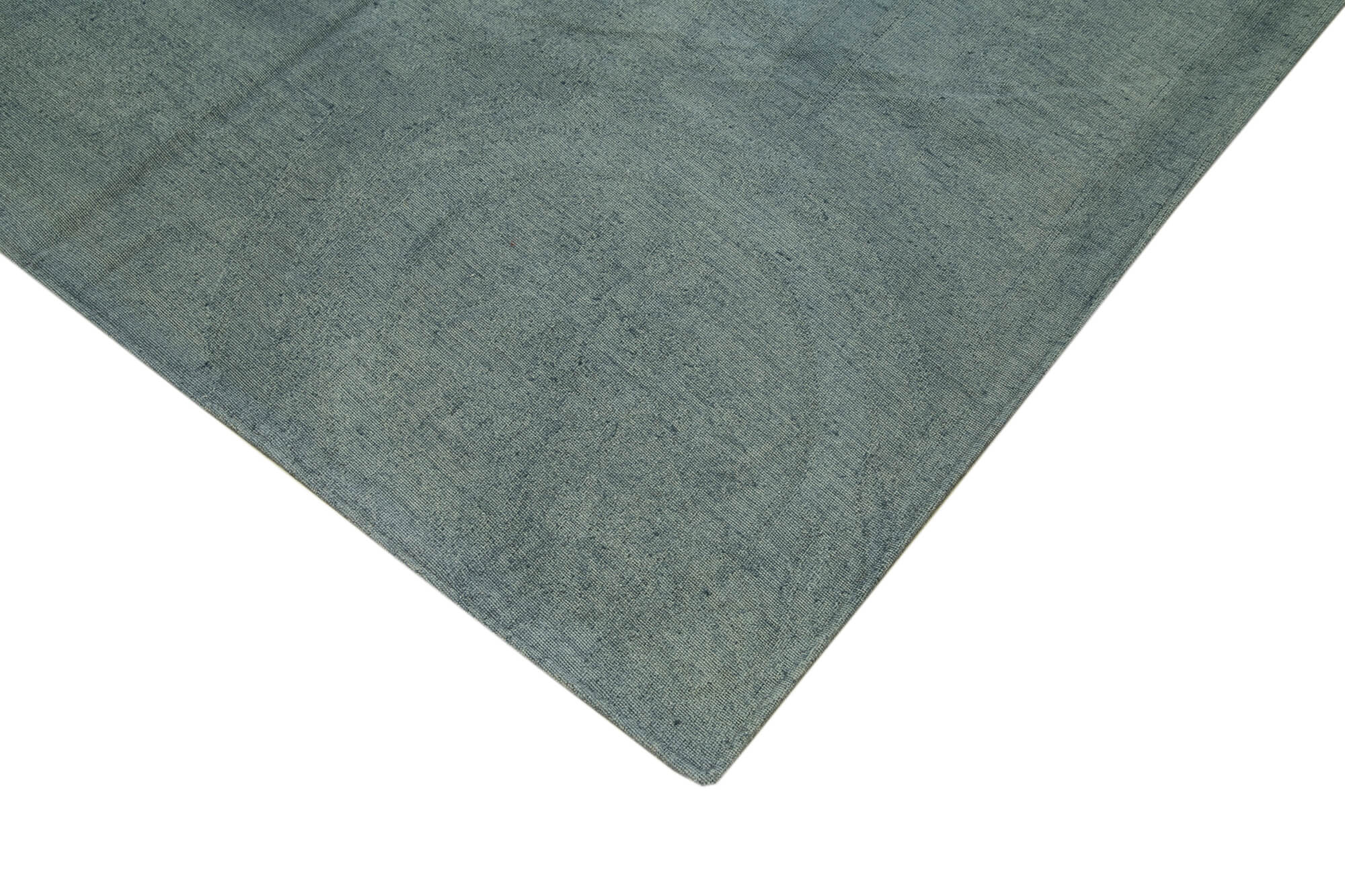 Handmade Wool Area Rug – Grey Floral Carpet, Hand Woven Cotton Wool Rug 9'7''x12'6''
