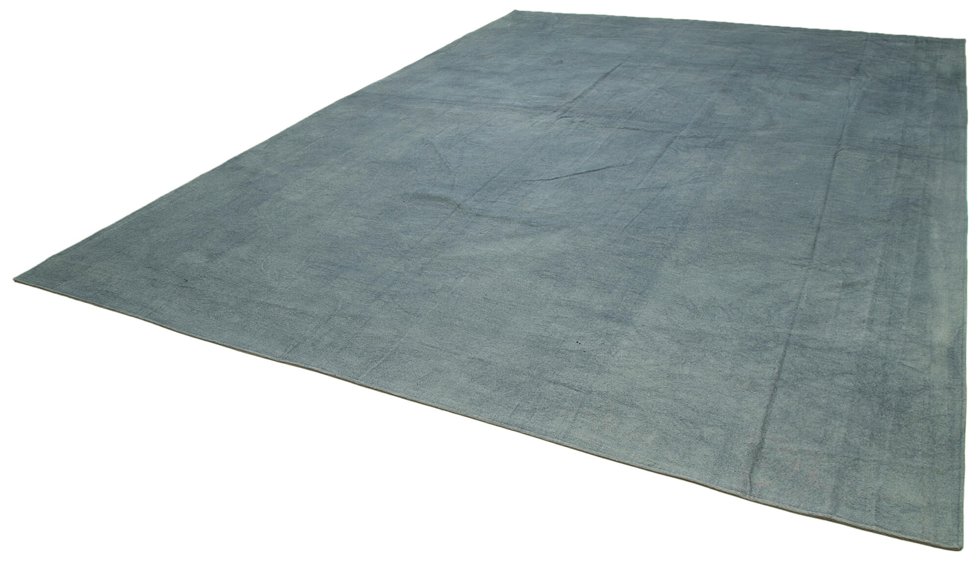 Handmade Wool Area Rug | Blue Floral Cotton Wool Carpet, Classic Living Room Rug 11x15