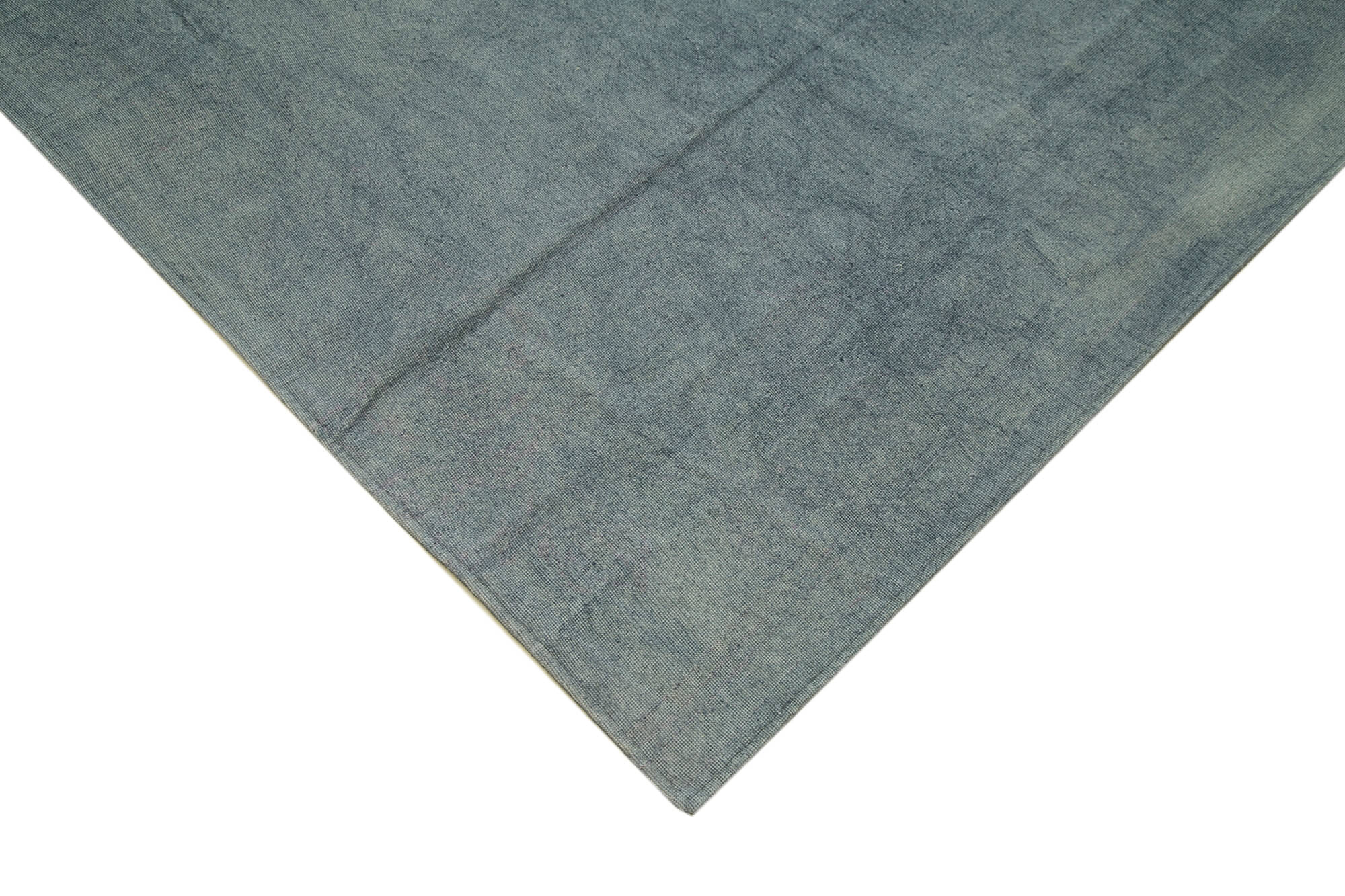 Handmade Wool Area Rug | Blue Floral Cotton Wool Carpet, Classic Living Room Rug 11x15
