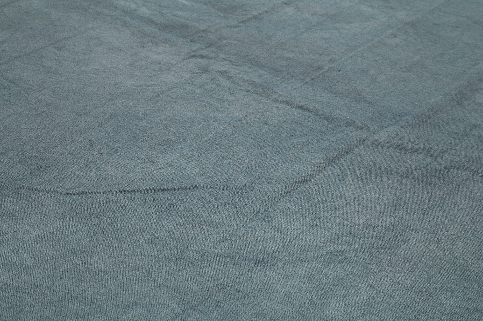 Handmade Wool Area Rug | Blue Floral Cotton Wool Carpet, Classic Living Room Rug 11x15