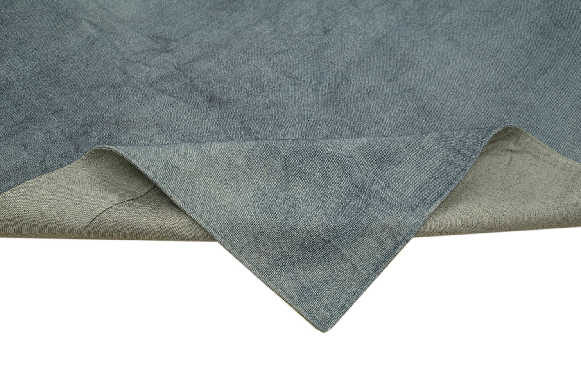 Handmade Wool Area Rug | Blue Floral Cotton Wool Carpet, Classic Living Room Rug 11x15