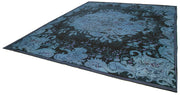 Handmade Wool Area Rug – Vintage Turkish Carpet, Purple Floral Rug 12x14