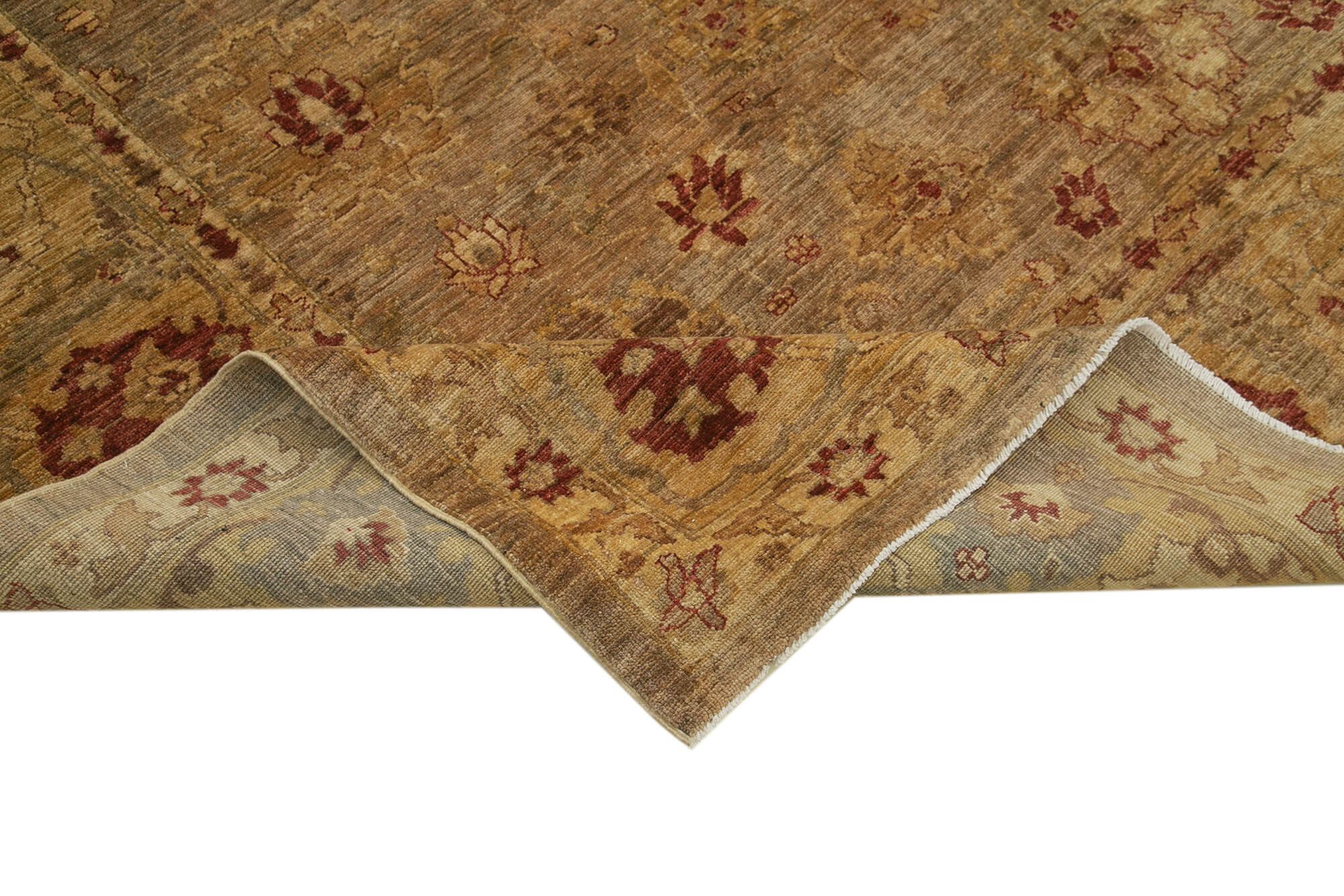 Handmade Wool Area Rug – Classic Beige Carpet 8x10 Vintage Turkish Knotted