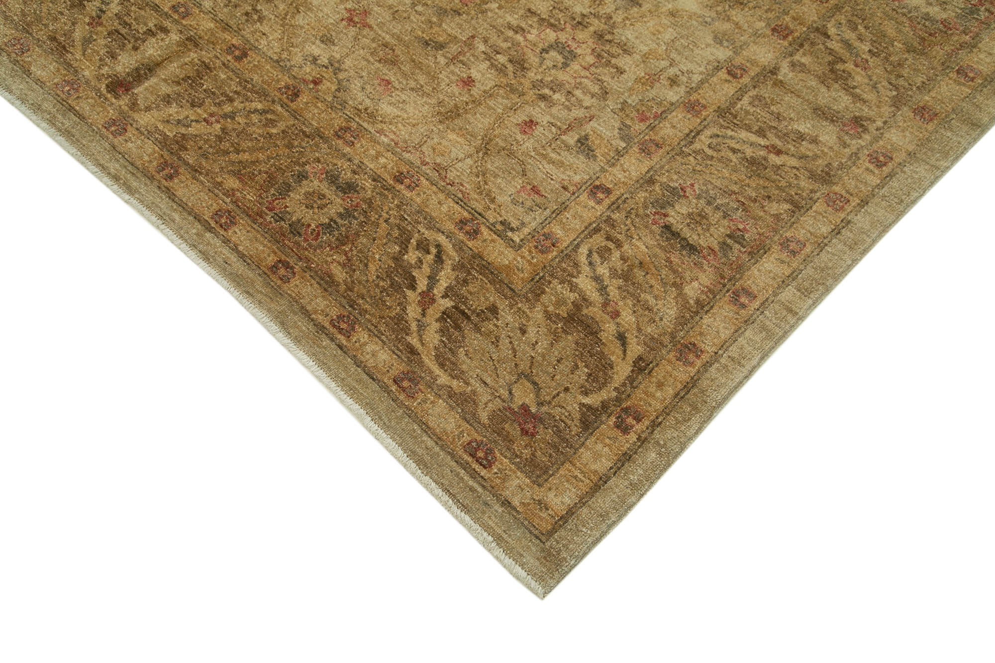 Handmade Wool Area Rug – Classic Cotton Rug 7x10 Feet | Neutral Beige Carpet