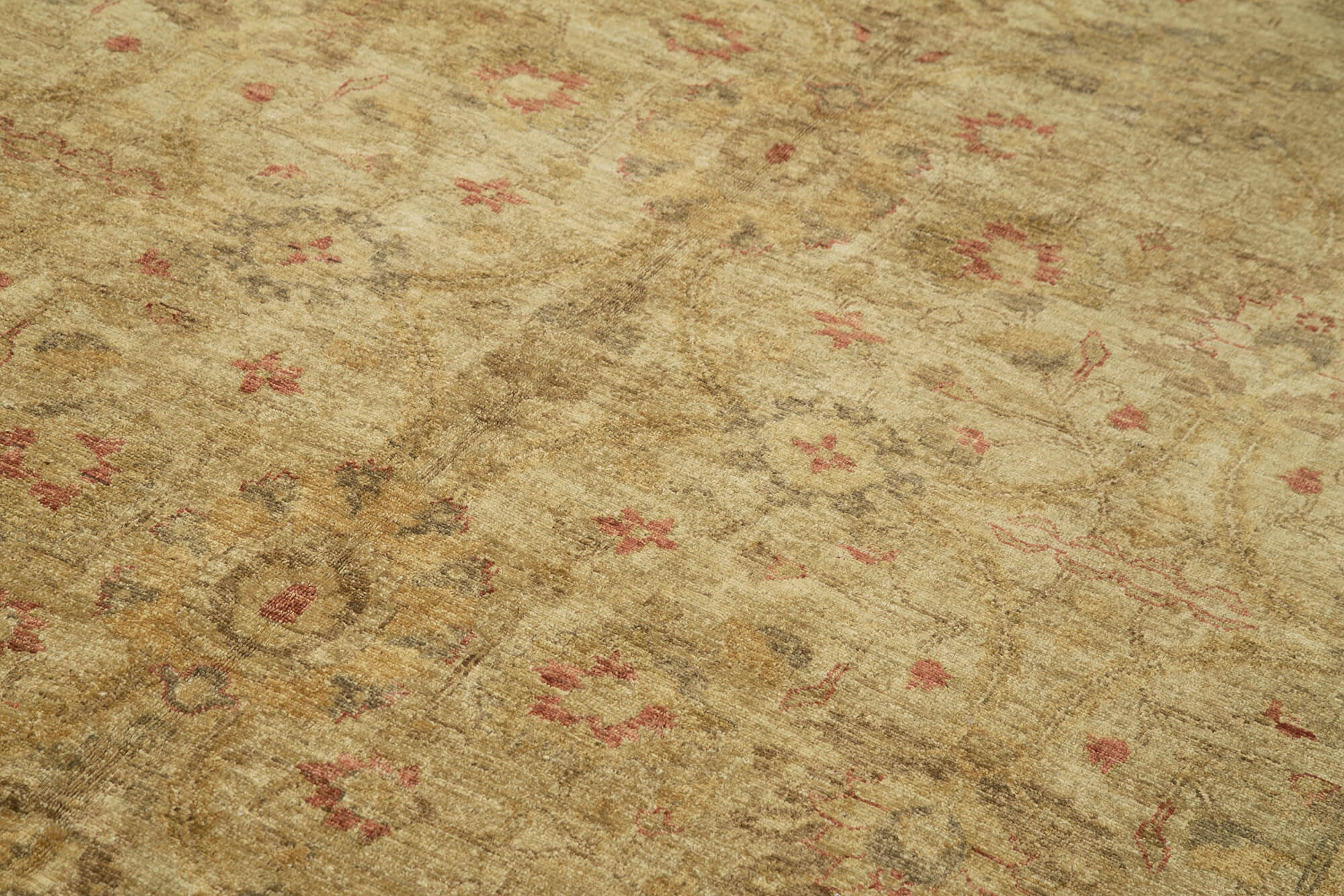 Handmade Wool Area Rug – Classic Cotton Rug 7x10 Feet | Neutral Beige Carpet
