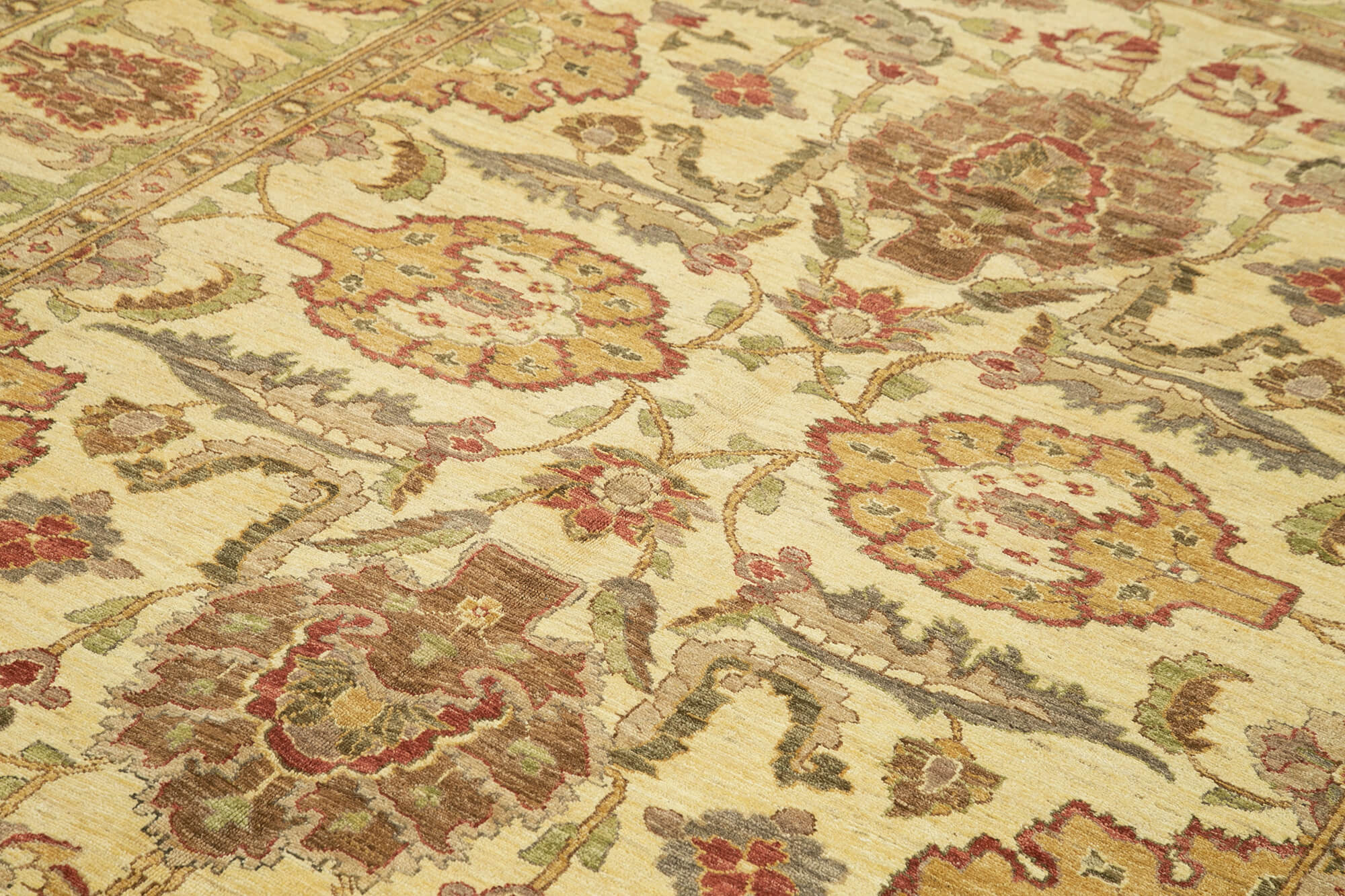 Handmade Wool Area Rug – Classic Beige Carpet 7x10 | Turkish Hand Knotted Rug