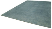 Handmade Wool Area Rug – Blue Floral Pattern Rug | Durable Cotton Wool Carpet 10'8"x14'5"