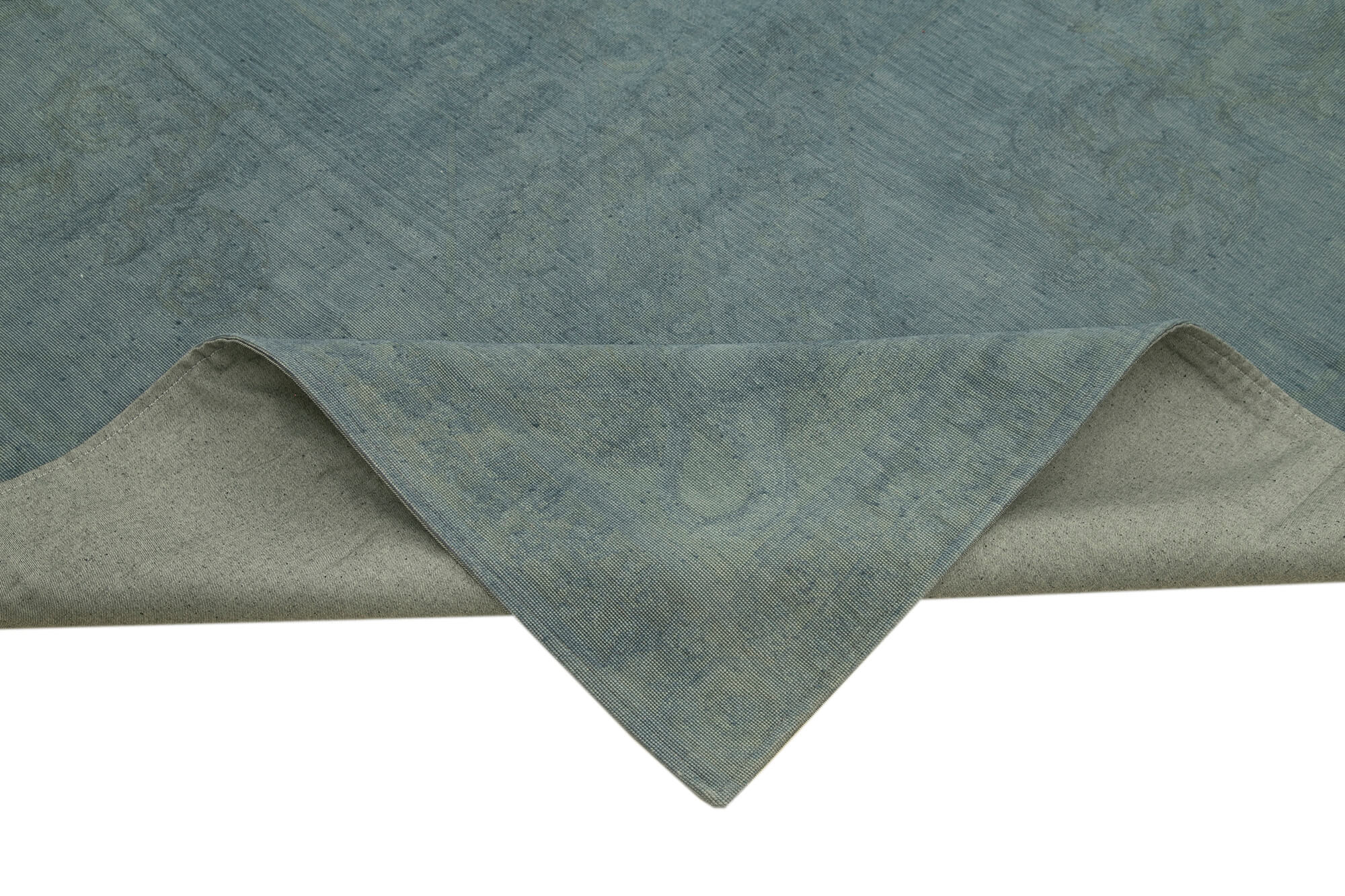 Handmade Wool Area Rug – Blue Floral Pattern Rug | Durable Cotton Wool Carpet 10'8"x14'5"