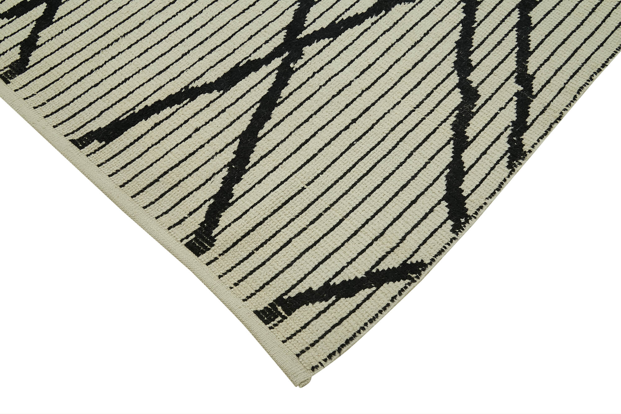 Handmade Wool Cotton Rug - Beige Geometric Vintage Turkish Carpet 9'0''x12'2''