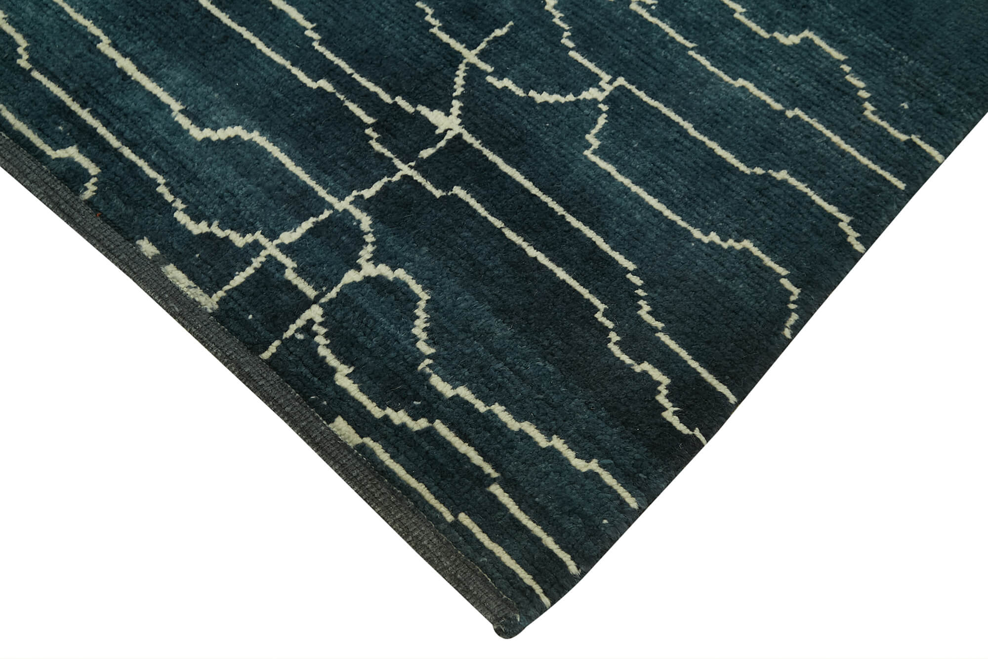 Handmade Wool Cotton Rug - Grey Geometric Area Rug | Durable Soft Textured Carpet