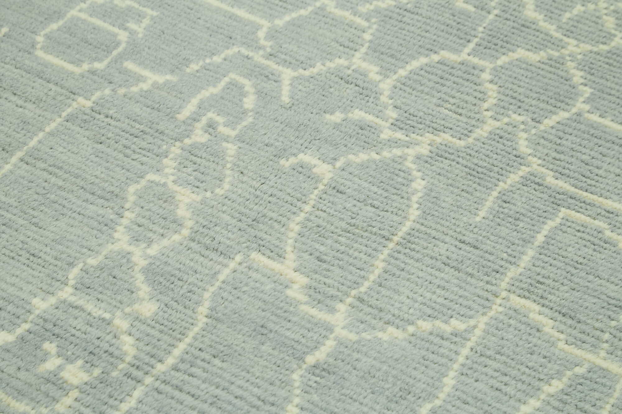 Handmade Wool Cotton Rug – Grey Geometric Area Rug | Durable Washable Carpet