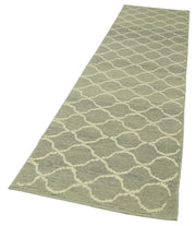 Handmade Wool Area Rug – Grey Geometric Carpet 2'10'' x 12'6'' by Agacan Rugs