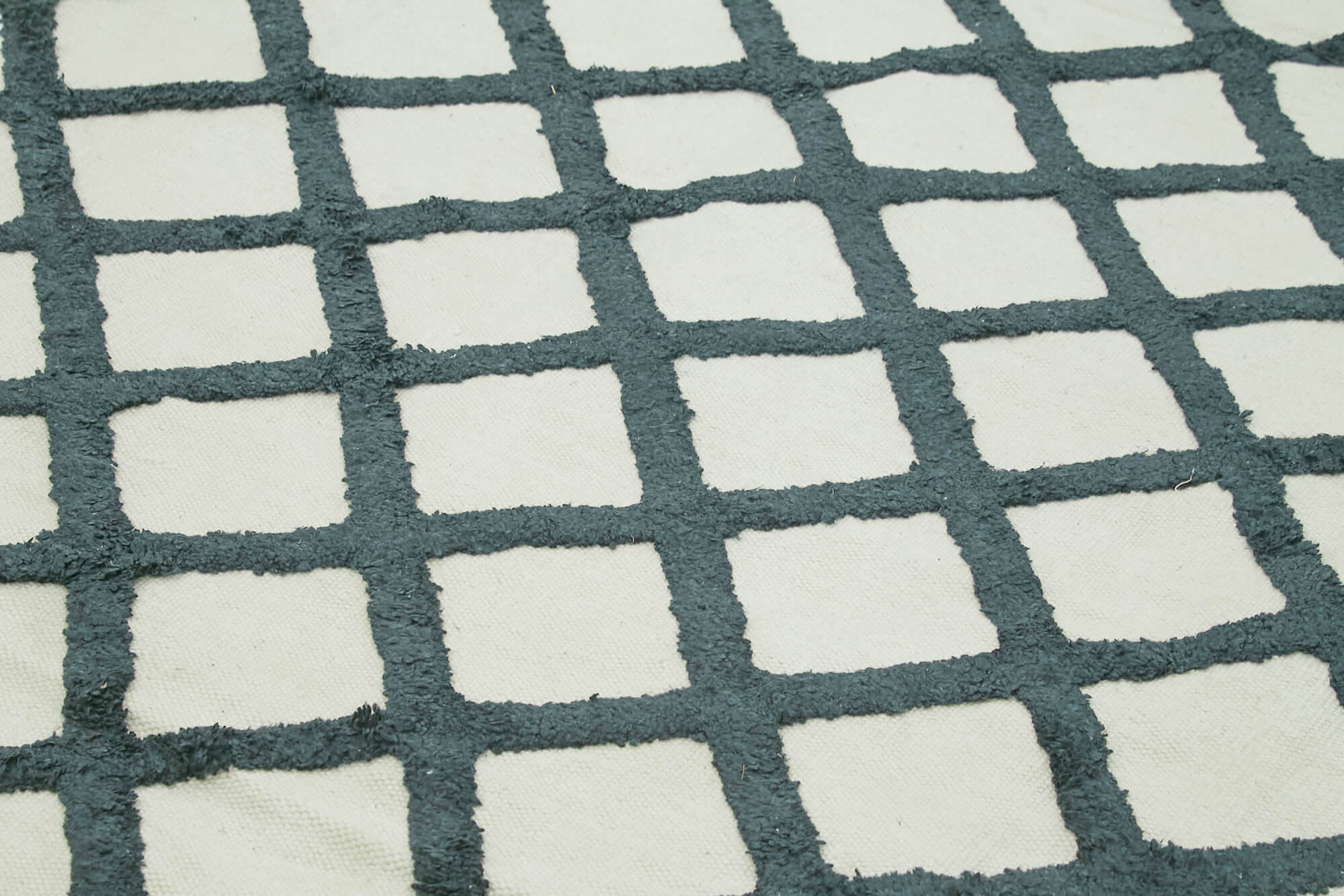 Handmade Wool Cotton Rug | Turkish Hand Knotted Beige Geometric Area Rug 9x12