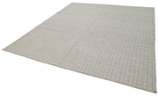 Handmade Wool Cotton Rug - Purple Geometric Area Rug | Vintage Handwoven Carpet 8'1" x 10'0"