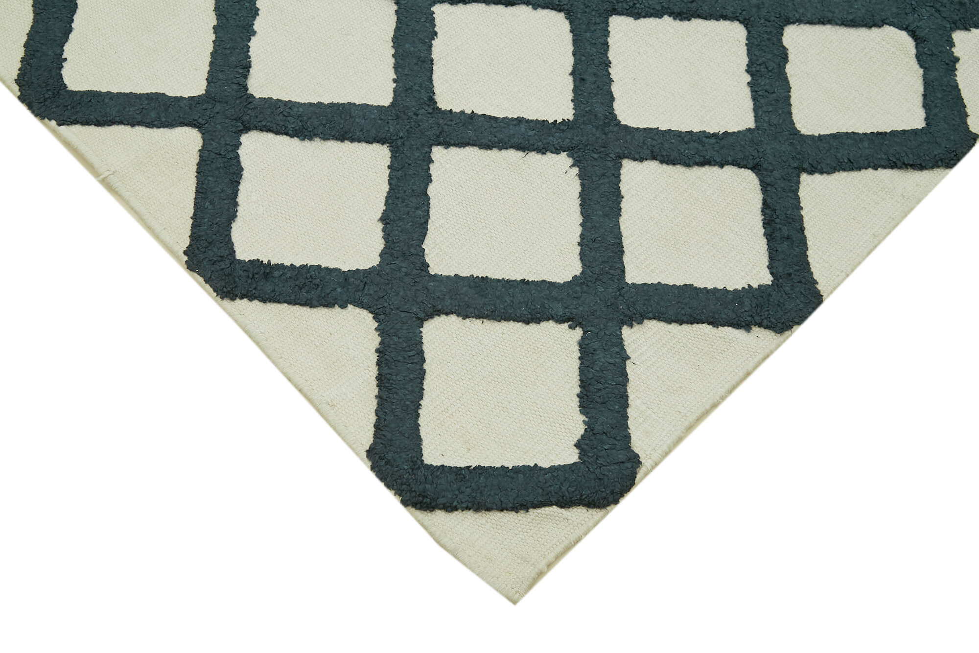 Handmade Wool Cotton Rug – Beige Geometric Area Rug | Vintage Turkish Carpet 8'1''x10'