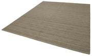 Handmade Wool Cotton Rug – Brown Vintage Carpet | Geometric Area Rug 8'1''x10'