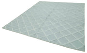 Handmade Wool Cotton Rug – Blue Geometric Area Rug 8'1'' x 10'0'' Durable Blend