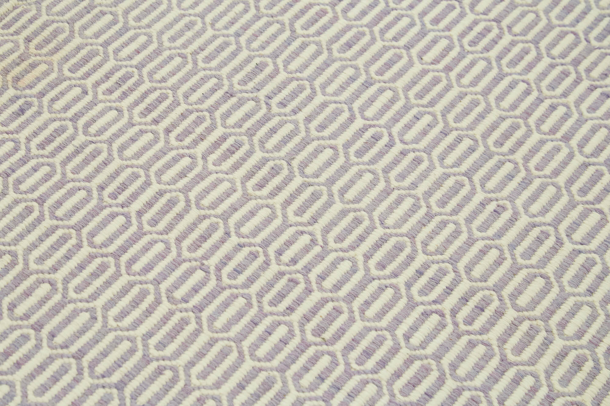 Handmade Wool Cotton Rug – Purple Geometric Area Rug | Soft Durable Carpet