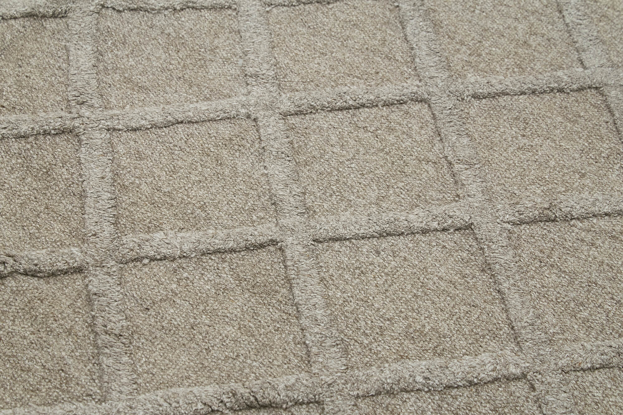 Handmade Wool Cotton Rug – Grey Geometric Area Rug | Durable Living Room Carpet